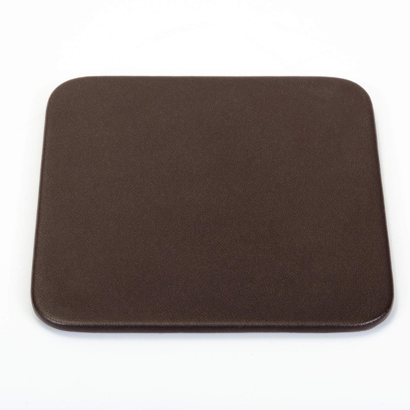 Dacasso Chocolate Holder Brown Leather 10 Square Coaster Set