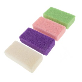 Baluue 4pcs Pumice Foot Care Scrapers for Men Women Natural Callus Remover Dead Skin Exfoliator Random Color for Smooth Heels and