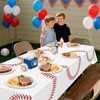 APUXXJUPA Baseball Tablecloth - Baseball Pattern Table Covers Plastic Waterproof