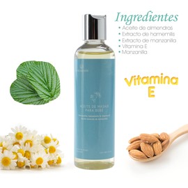 Paquete Compresa para Bebé Azul- Elaborada con Semillas y Plantas medicinales, y Aceite de Masaje para Bebé 125ml.