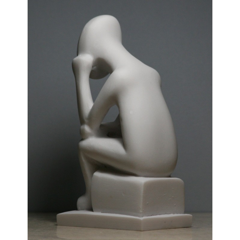 Thinker Cycladic Greek Art Figurine Idol Modern Statue Sculpture Handmade