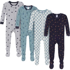 Gerber Baby-Boys 4-Pack Footed Pajamas, Music