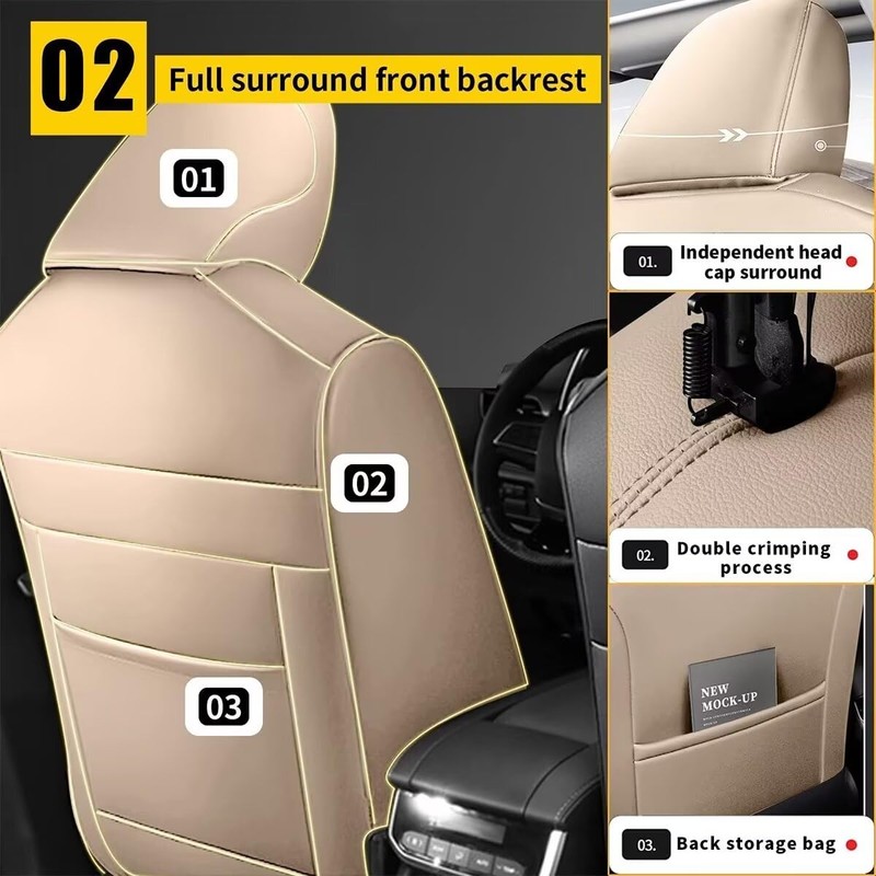 YORKNEIC for Toyota 4Runner Seat Covers: 2003-2025 2026 2 Front