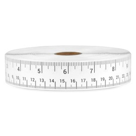 12 inch / 30-Centimeter Repeatable Stick-On Measuring Tape (12-inch, White - 300 ft) Both Metric and Standard Units - Peel-and-Stick Ruler Tape for Left-to-Right Reading (inch/mm)