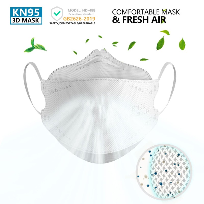 KIMARS KN95 Face Masks 50 Pack, Breathable Comfortable and Disposable