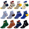 GRPSKCOS Toddler Socks with Grip 12 Paris Toddler Ankle Socks