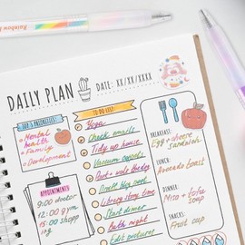 Caelura Pack of 6 Glitter Pens, Gel Pens, Glitter, Rainbow Pens, Glitter Gel Pens for Children, Adults, Colouring Book, Drawing, Scrapbook, DIY Greeting Cards, Pastel