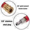 Hourleey 50FT Pressure Washer Hose with 3/8 Inch Quick Connect,