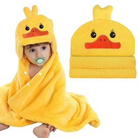 Shengruili Baby Hooded Towel, 70 x 140 cm, Hooded Towel Baby, Super Absorbent Toddler Bath Towels, Bath Towel Set, Bath Towels Hooded Towel, Bath Towel with Hood