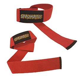 Spazmatic Red Lifting Wrist Straps for Weightlifting, Bodybuilding, Powerlifting, Strength Training, Deadlifts - WITHOUT Padded Neoprene For Tighter Grips and To Prevent Slippage