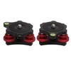 LP‑64 Camera Tripod Leveling Base, Triple Wheel Leveler Bubble Level