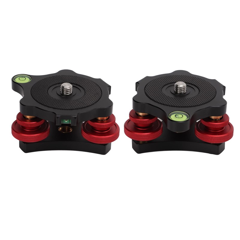 LP‑64 Camera Tripod Leveling Base, Triple Wheel Leveler Bubble Level