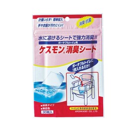 Aron Kasei Ansujo Portable Toilet Deodorizing Sheet, Pack of 30