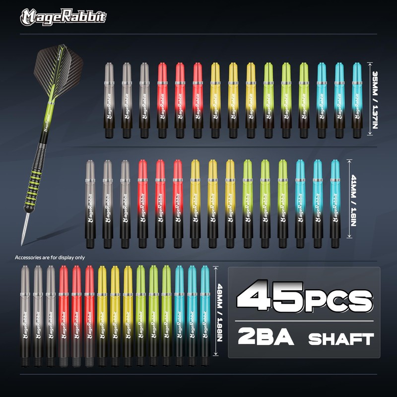 MageRabbit Dart Accessories kit, PC shafts, Flights, Flight Savers, Sharpener,