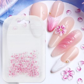 Flowers Nail Charms 3D Resin Clear Petals Charms for Acrylic Nails Floral Nail Art Charms Spring Summer Nail Supplies for Women DIY Nail Decorations Accessories (150 pcs)