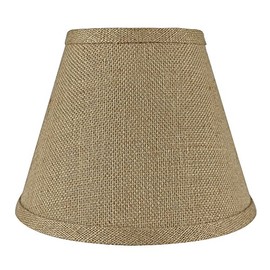 Urbanest Coolie Hardback Lampshade, Burlap, 5-inch by 9-inch by 7-inch, Natural, Spider Washer Fitter
