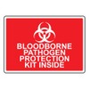 Bloodborne Pathogen Protection Kit Inside Sign Spill Clean-Up & Control