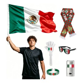 Fiesta Fútbol Paquete México 6 Kits De Cotillón Copa Mundial