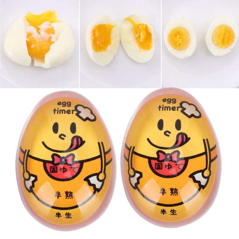 2Pcs Eggtimer Color Changing Resin Kitchen Timer for SoftBoiled Boiled