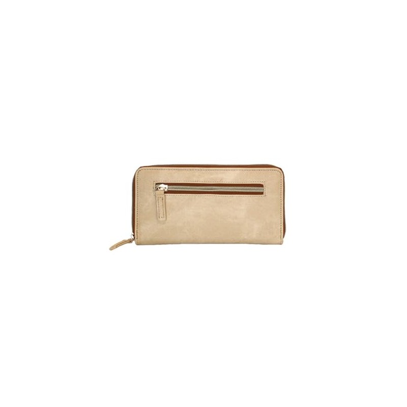 Propeller Heads 11-2121-BE Denim Synthetic Leather Long Wallet, beige
