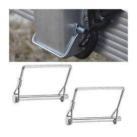 Mandark 2PCS Trailer Coupler Pin, 1/4" x 2.75" Carbon Steel Heavy Duty Square Towing Hitch Pin, Safety Auto Wire Locking Pin Accessories, Universal for Farm Trail Car, Lawn Garden, Wagons