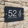 Badgemaster Modern Anthracite House Number Sign Plaque Stainless Steel Standoffs