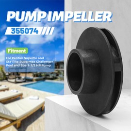 Jovraluxe Pump Impeller 355074 for Pentair Superflo and Sta-Rite Supermax Challenger Pool and Spa 1-1/2 HP Pump, 1.5 HP Durable Heavy Duty Pump Impeller Replacement