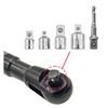 Offset Extension Wrench Set, 4 Adapters, 1/2" Electric Drill Adapter