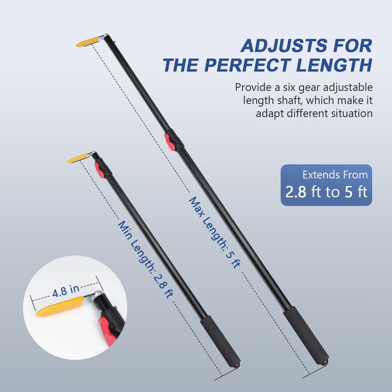HUAALIUCHE 5FT Pickup Truck Cargo Retrieval,Multi-Use Cargo Retriever,Telescopic Cargo Retriever