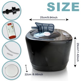 BOOLONKODA 4L Sauna Steamer Machine, 1200W Portable Sauna Steamer, Sauna Steam Pot with Remote Control, 9 Temperature Levels, 90 MIN Timer