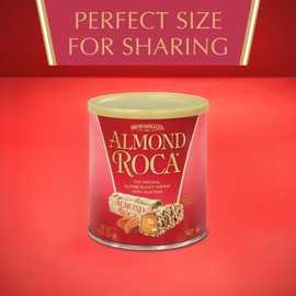 Almond Roca Pack of 1-10oz Individually Wrapped Chocolate Candy - Original Buttercrunch Toffee with Almonds - Gluten Free, Kosher, Chocolate