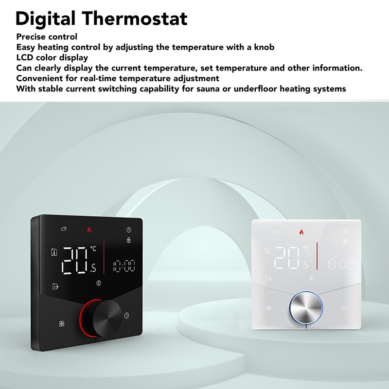 Smart Digital Thermostat LCD Color Display Precise Control Intelligent Temperature