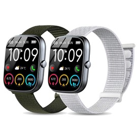 SUGARJAR Bands Compatible with IDW13/IDW16/IDW19/IDW21/IDW25/IDW26 Smart Watch Band,22mm Nylon Bands for Fitpolo/gloryfit/aeac/TOOBUR/ENOMIR//Veryfit/Faweio IDW19 Smartwatch