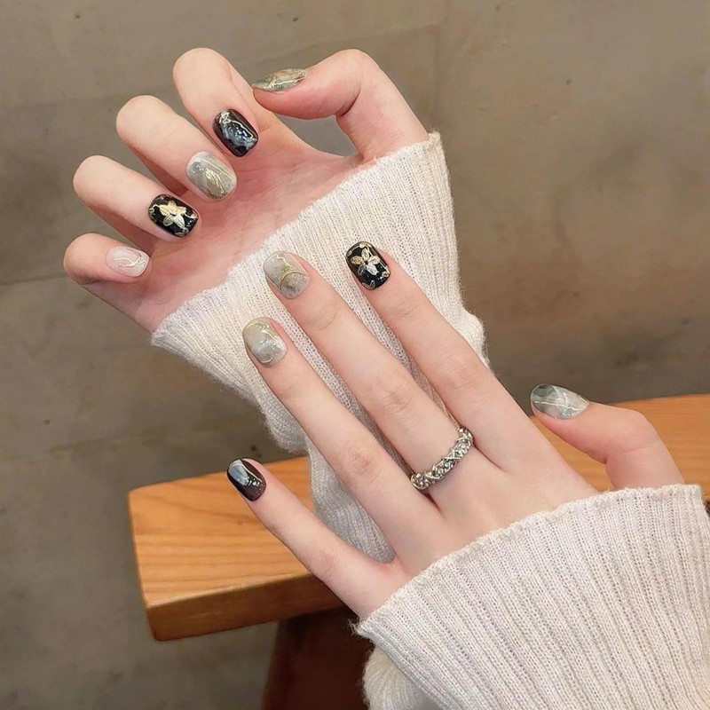 NLSJMP handmade nails press on Salon Quality false nails Reusable
