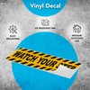 2 PC Watch Your Step Sticker, 10x3 Self-Adhesive Vinyl Caution