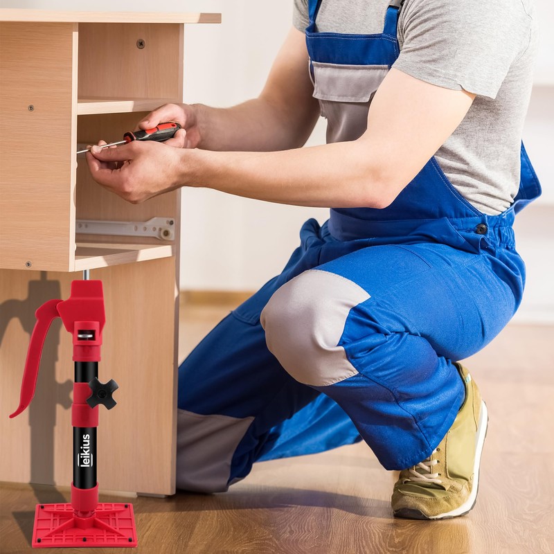 2PK Steel Cabinet Jacks for Installing Cabinets,Adjustable 3rd Hand Quick
