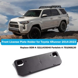 Wocch Front License Plate Frame for Toyota 4Runner 2014-2023 Front Bumper License Plate Holder Mounting Bracket Replace # 5211435040 TO1068130