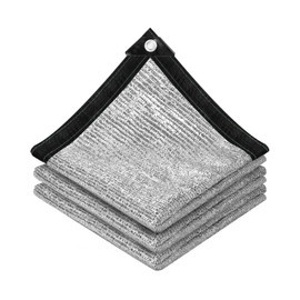 vensovo 70% Aluminum Shade Cloth - Reflective Aluminium Shade Netting Sun Shade Cover with Grommets for Cars, Dogs, Outdoor, RV, Patio (8x20FT)