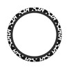 Black and White Cow Skin Steering Wheel Cover Universal 15