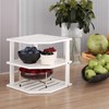 VERTORGAN 3 Tier Bamboo Corner Shelf(2 Pack),Dish Drying Rack,Plate Organizer,Kitchen