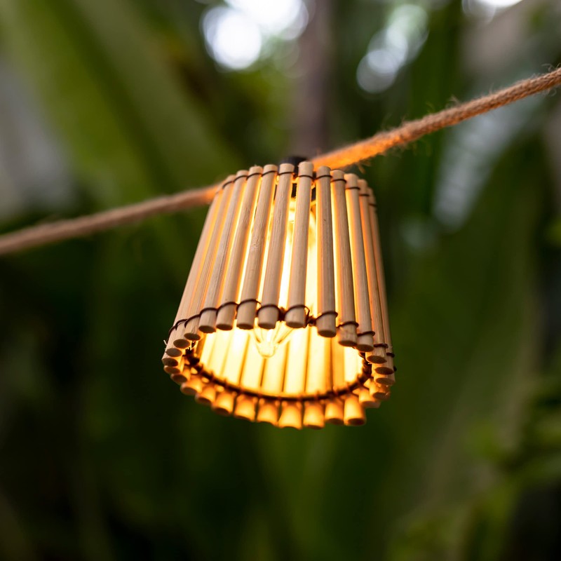 OKINAWA Fairy Lights Outdoor Jute Cable L8 m Brown New