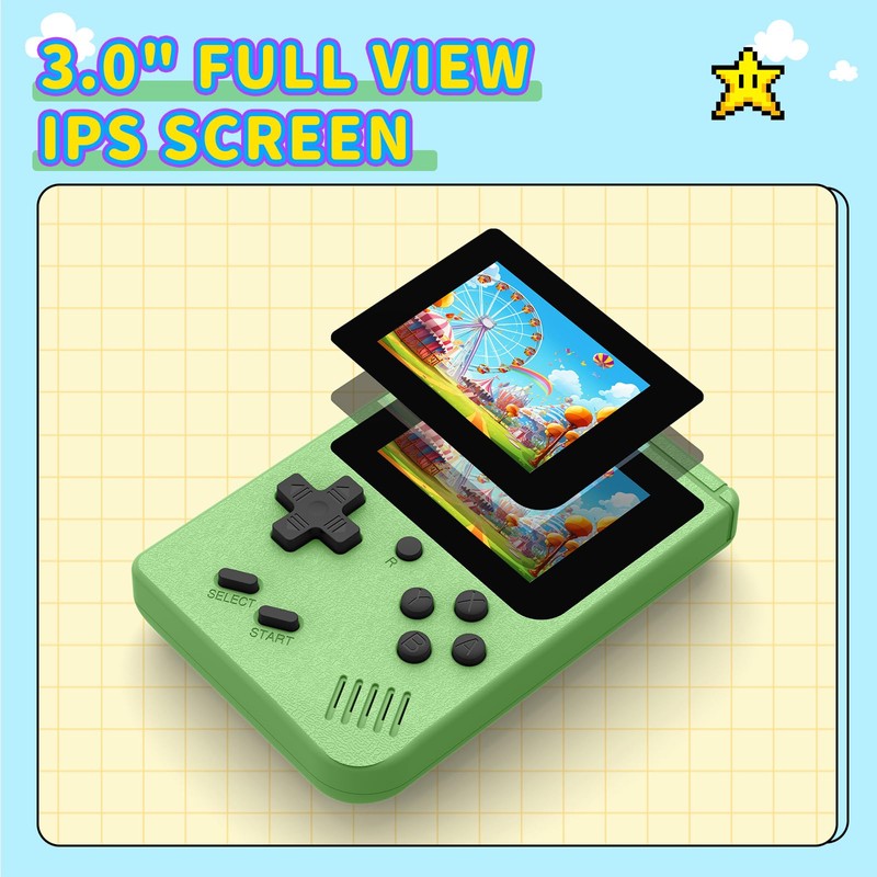 Retro Handheld Games Console Built-in 400 Video Games, Portable Handheld