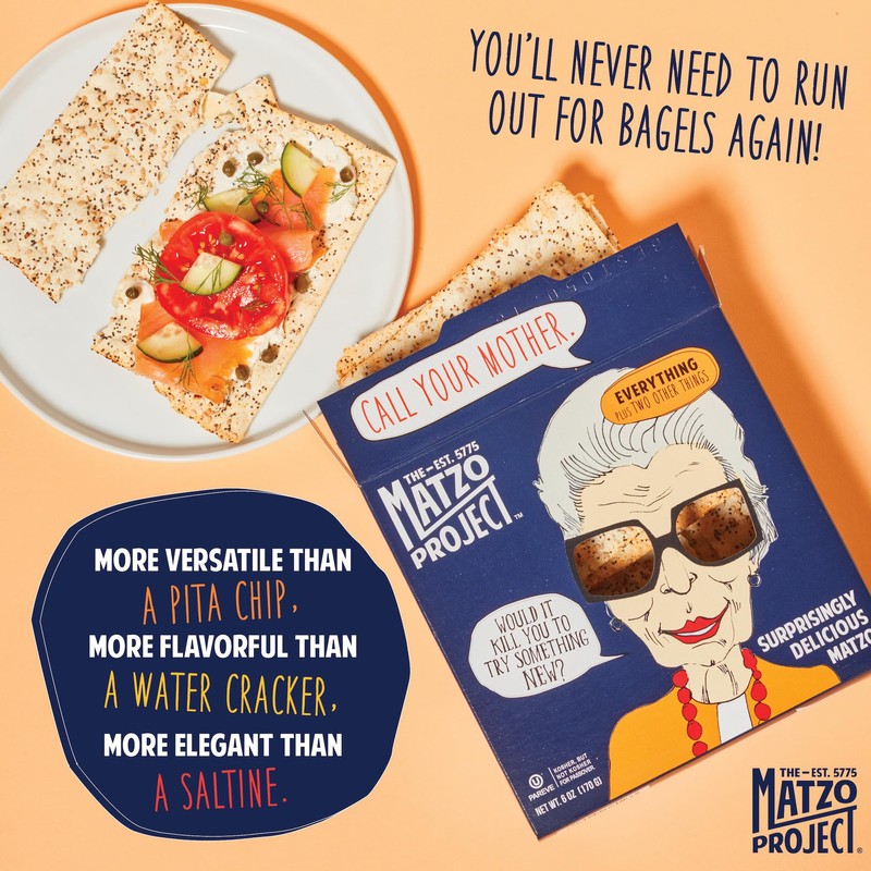 The Matzo Project Crispy Matzoh Flats, Everything and Salted Flatbread