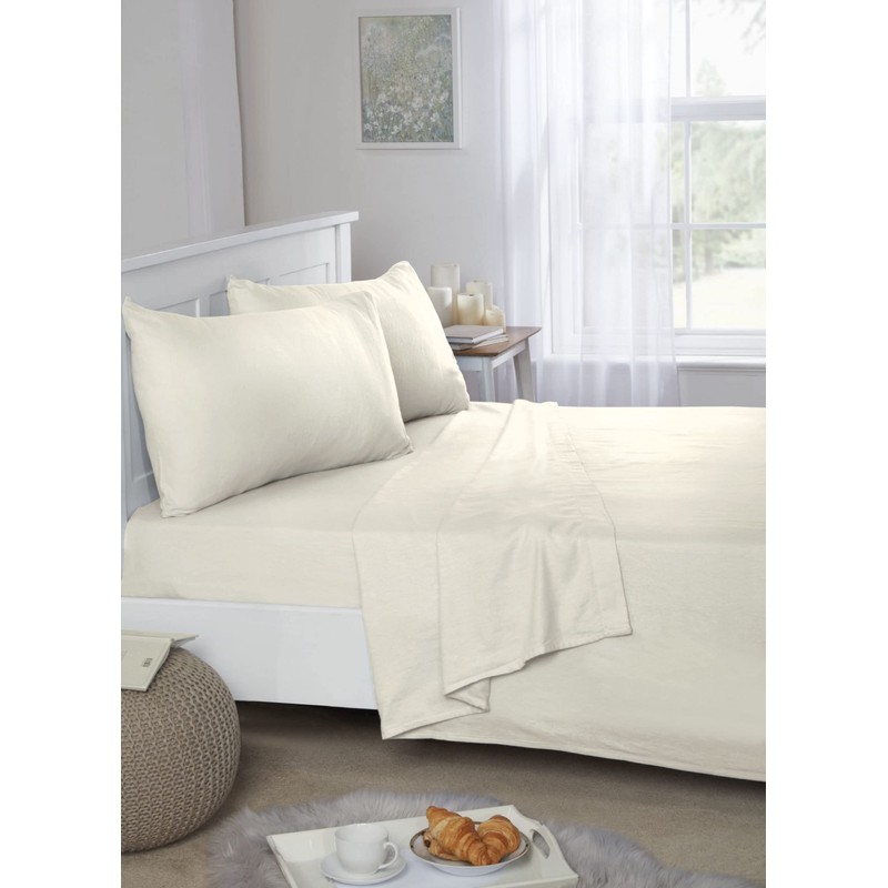 Extra Large Cream Pillowcase Pair 22"x 31" / Extra Large