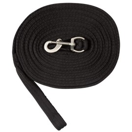 Pfiff 101196 Softlonge, Longe Longierleine, Wirbel Karabinerhaken, ca 8,20 Meter, schwarz