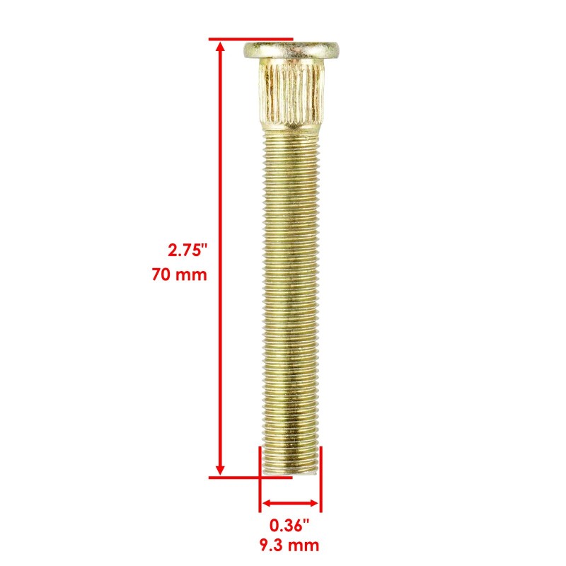 Polaris 16 Studs Front Rear Wheel Hub Studs for Polaris