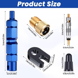 Xelsluthe Presta Valve Core Removal Tool with Valve Core Cover Brass Screws Plastic Buckle & Installation Tools for Bike Tire Tubeless Road MTB Tires