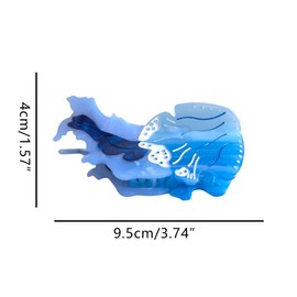 Small Dreamy Jellyfish Hair Clips,Cute Acetate Hair Clip,Small Claw Clips for Women,Blue