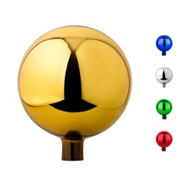 VERDOBA - Rose Ball for Outdoor Use - Decorative Ball for the Garden - Decorative Balls Garden in Many Colours - Decorative Balls Made by Hand - (Gold, 20 cm)