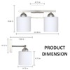 QHANTOMIZE 2 Light Brushed Nickel Vanity Lights for Bathroom, Modern